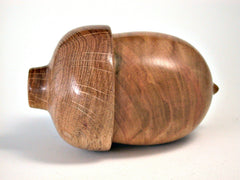 LV-1406 Yoshino Cherry & Scarlet Oak Hand Turned Wooden Acorn Trinket Box, Keepsakes, Jewelry Box-SCREW CAP