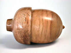 LV-1406 Yoshino Cherry & Scarlet Oak Hand Turned Wooden Acorn Trinket Box, Keepsakes, Jewelry Box-SCREW CAP