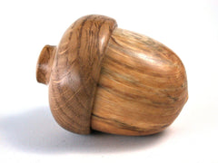 LV-1409 German Hornbeam & Oak Hand Turned Wooden Acorn Trinket Box, Keepsakes, Jewelry Box-SCREW CAP