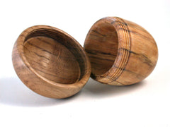 LV-1409 German Hornbeam & Oak Hand Turned Wooden Acorn Trinket Box, Keepsakes, Jewelry Box-SCREW CAP