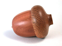 LV-1410 Blue Gum Eucalyptus & Lacewood Hand Turned Acorn Trinket Box, Keepsakes, Jewelry Box-SCREW CAP
