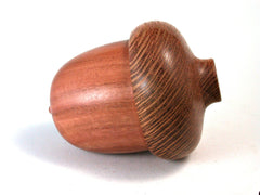 LV-1410 Blue Gum Eucalyptus & Lacewood Hand Turned Acorn Trinket Box, Keepsakes, Jewelry Box-SCREW CAP