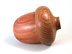 LV-1410 Blue Gum Eucalyptus & Lacewood Hand Turned Acorn Trinket Box, Keepsakes, Jewelry Box-SCREW CAP