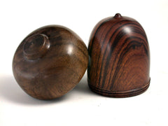 LV-1419 Desert Ironwood & Walnut Acorn Trinket Box, Jewelry Box-SCREW CAP