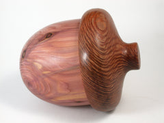LV-1438 Chinese Juniper & Lacewood Acorn Trinket Box, Keepsakes, Jewelry Box-SCREW CAP