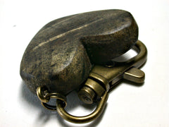 LV-1445 California Buckeye Wooden Heart Shaped Charm, Keychain, Unique Hand Made