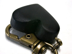 LV-1448 Gaboon Ebony Wooden Heart Shaped Charm, Keychain, Unique Hand Made