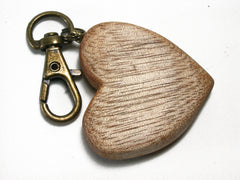 LV-1454 Primavera Wooden Heart Shaped Charm, Keychain, Unique Hand Made