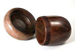 LV-1461 Manzanita Burl & Black Walnut Acorn Trinket, Keepsakes, Jewelry Box-SCREW CAP