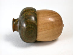 LV-1460 West Indie Satinwood & Verawood Acorn Trinket, Keepsakes, Jewelry Box-SCREW CAP