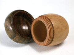 LV-1460 West Indie Satinwood & Verawood Acorn Trinket, Keepsakes, Jewelry Box-SCREW CAP
