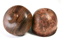 LV-1464 Papaturro Burl & Mora Acorn Trinket, Keepsakes, Jewelry Box-SCREW CAP