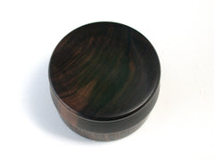 LV-1474 Mun Ebony Flat Pill Box, Snuff Box, Ring Holder, Trinket Box-SCREW CAP