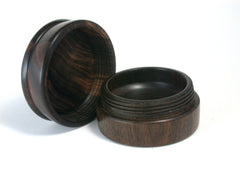 LV-1474 Mun Ebony Flat Pill Box, Snuff Box, Ring Holder, Trinket Box-SCREW CAP