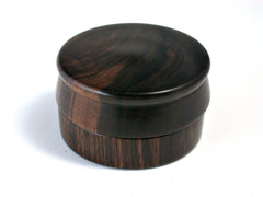 LV-1474 Mun Ebony Flat Pill Box, Snuff Box, Ring Holder, Trinket Box-SCREW CAP