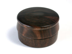 LV-1474 Mun Ebony Flat Pill Box, Snuff Box, Ring Holder, Trinket Box-SCREW CAP