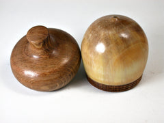 LV-1480 Ginkgo & Oak Acorn Pill Fob, Trinket Box, Jewelry Box-SCREW CAP