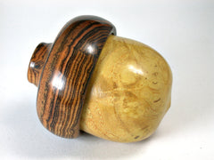 LV-1484 Osage Orange Burl & Bocote Acorn Trinket Box, Keepsakes, Jewelry Box-SCREW CAP