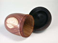 LV-1487 Purple Lilac & East Indian Rosewood Acorn Pill Fob, Trinket Box, Jewelry Box-SCREW CAP