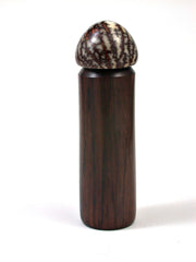 LV-1502 Khamphi Rosewood & Betelnut Pill Box, Toothpick Holder, Needle Case-SCREW CAP