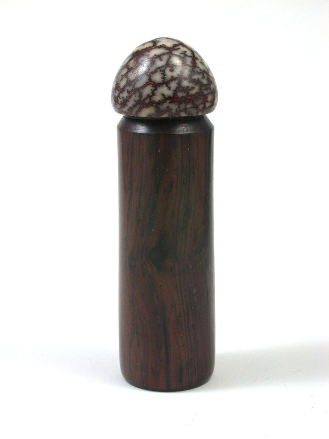 LV-1502 Khamphi Rosewood & Betelnut Pill Box, Toothpick Holder, Needle Case-SCREW CAP