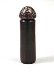 LV-1502 Khamphi Rosewood & Betelnut Pill Box, Toothpick Holder, Needle Case-SCREW CAP