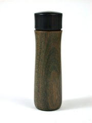 LV-1503 Verawood & Ebony Pill Box, Toothpick Holder, Needle Case-SCREW CAP