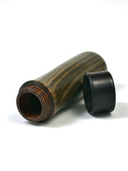 LV-1503 Verawood & Ebony Pill Box, Toothpick Holder, Needle Case-SCREW CAP