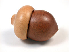 LV-1510 Cuban Mahogany & Mountain Mahogany Acorn Trinket, Keepsakes, Jewelry Box-SCREW CAP