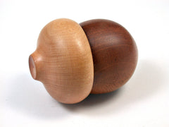 LV-1510 Cuban Mahogany & Mountain Mahogany Acorn Trinket, Keepsakes, Jewelry Box-SCREW CAP