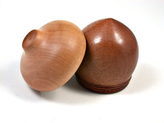 LV-1510 Cuban Mahogany & Mountain Mahogany Acorn Trinket, Keepsakes, Jewelry Box-SCREW CAP