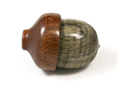 LV-1515 Curly Buckeye & Brownheart Acorn Trinket Box, Keepsakes, Jewelry Box-SCREW CAP