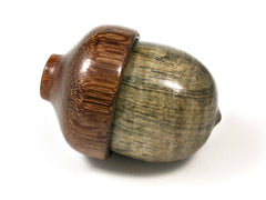 LV-1515 Curly Buckeye & Brownheart Acorn Trinket Box, Keepsakes, Jewelry Box-SCREW CAP