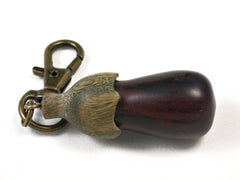 LV-1522 Bois de Rose & Verawood Eggplant Charm, Secret Compartment, Memmorial Pendant-SCREW CAP