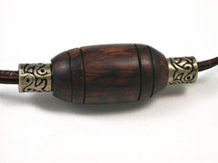LV-1532 Snakewood Pendant Necklace, Secret Compartment, Cremation Jewelry -SCREW CAP