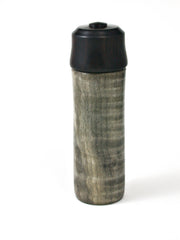 LV-1524 Curly Buckeye & Blackwood Pill Box, Snuff Box, Toothpick Holder, Needle Case-SCREW CAP