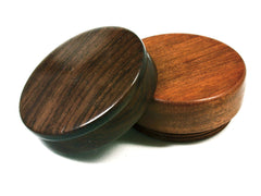 Reserved for Linda LV-1564 Brazilwood & Brazilian Rosewood Flat Pill Box, Snuff Box, Ring Holder, Trinket Box-SCREW CAP