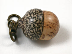 LV-1560 Masur Birch and Betel Nut Acorn Key Fob, Pill Holder, Memorial Pendant-SCREW CAP