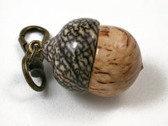 LV-1560 Masur Birch and Betel Nut Acorn Key Fob, Pill Holder, Memorial Pendant-SCREW CAP