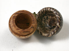 LV-1560 Masur Birch  and  Betel Nut Acorn Key Fob, Pill Holder, Memorial Pendant-SCREW CAP