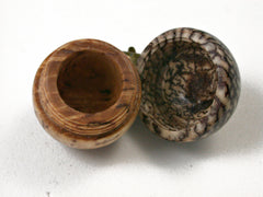 LV-1560 Masur Birch and Betel Nut Acorn Key Fob, Pill Holder, Memorial Pendant-SCREW CAP