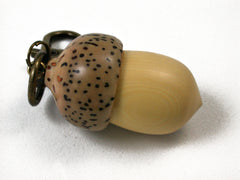 LV-1561 Boxwood and Yolillo Palm Nut Acorn Key Fob, Pill Holder, Memorial Pendant-SCREW CAP