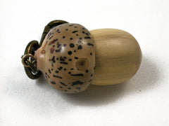 LV-1561 Boxwood  and  Yolillo Palm Nut Acorn Key Fob, Pill Holder, Memorial Pendant-SCREW CAP