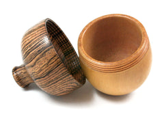 LV-1566 Quillabordon & Bocote Hand Turned Acorn Trinket Box, Keepsakes, Jewelry Box-SCREW CAP