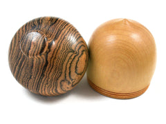 LV-1566 Quillabordon & Bocote Hand Turned Acorn Trinket Box, Keepsakes, Jewelry Box-SCREW CAP