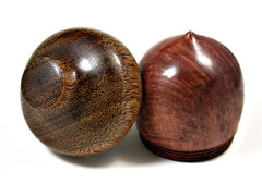 LV-1574 Redwood Burl & Brownheart Wooden Acorn Trinket Box, Keepsakes, Jewelry Box-SCREW CAP