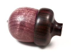 LV-1576 Purpleheart & East Indian Rosewood Acorn Trinket Box, Keepsakes, Jewelry Box-SCREW CAP