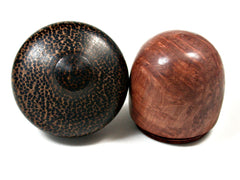 LV-1571 Redwood Burl & Black Palm Acorn Trinket Box, Keepsakes, Jewelry Box-SCREW CAP