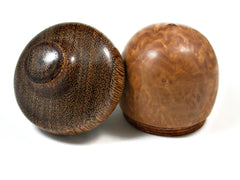 LV-1573 Brown Mallee & Brownheart Wooden Acorn Trinket Box, Keepsakes, Jewelry Box-SCREW CAP