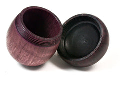 LV-1576 Purpleheart & East Indian Rosewood Acorn Trinket Box, Keepsakes, Jewelry Box-SCREW CAP
